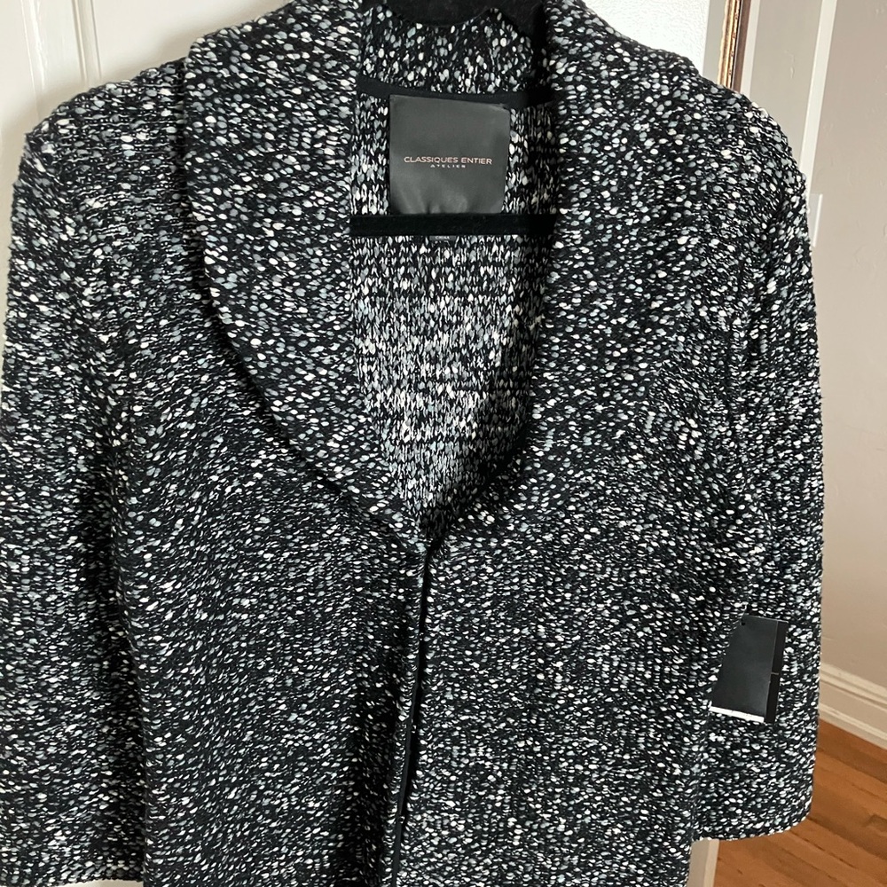 Classiques Entier Black and White Cardigan Sweater